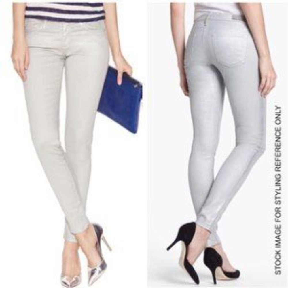 DKNY Soho Skinny  Metallic Jeans